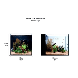 Desktop Peninsula z szafką w kolorze czarnym